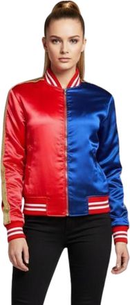 Janisramone Shiny Wet Look Halloween Costumes for Women & Kids, Red and Blue Cosplay Jackets, Daddys Little Monster T Shirt, Knickers, Hotpants, Leggings, Skater 