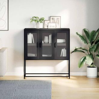 Berkfield Home Sideboard Anthracite 100.5x39x107 cm Cold-rolled Steel in Charcoal