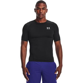 Under Armour Mens HeatGear Armour Compression Short Sleeve Football T-Shirt - Black/White Size 3XL