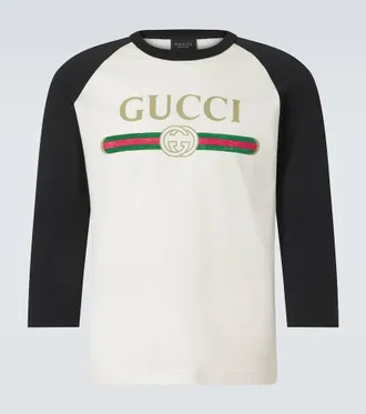 Gucci Logo cotton and silk jersey T-shirt