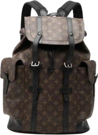 Louis Vuitton Pre-owned Christopher Backpack MM - Dames - Vintage Rugzakken - Bruin - ONE Size - Vintage