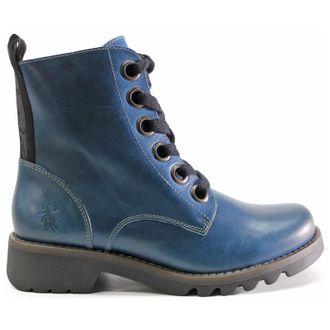 FLY London RAGI539FLY Rug Leather Womens Ankle Boots - Royal Blue - Size:UK 7
