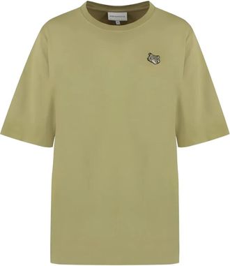 Maison Kitsuné T-shirt con applicazione - Verde