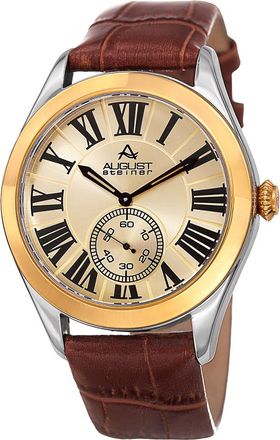 August Steiner Mens Leather Watch