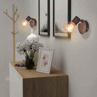 Berkfield Home Wall Lamps 2 pcs with 2 LED Filament Bulbs 8 W