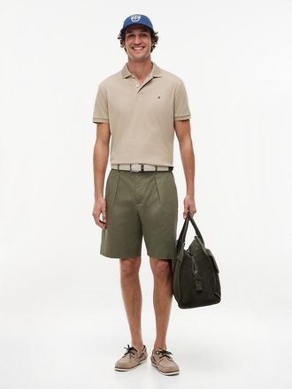 Tommy Hilfiger Mens Relaxed Cotton-Linen Blend Chino Short - Platinum Olive - 28
