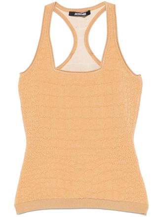 Jacquemus Le Debardeur Scala tank top - women - Elastane/Polyamide/Viscose - 36 - Brown
