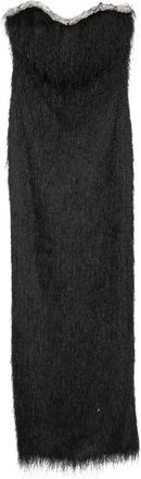 Amen embellished fringed maxi dress - Black