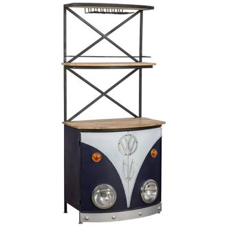 Wanderlust Deco Estanteria botellero furgoneta de madera y metal