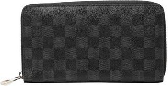Louis Vuitton Pre-owned Wallets, male, Black, Size: ONE SIZE Pre-owned Zippy Organizer Damier Graphite Long Wallet