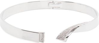 Eddie Borgo Pav&eacute; Folded collar - women - Silver Plated Brass - One Size