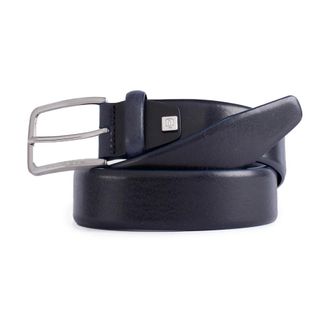 Piquadro Belts, male, Blue, Size: ONE SIZE Leather Belt with Prong Buckle