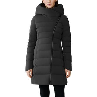 Soia & Kyo Judy Water Resistant 700 Fill Power Hooded Down Coat in Black at Nordstrom, Size Xx-Small