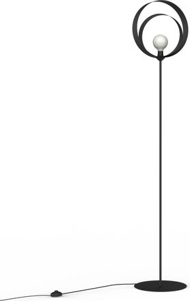 Lumicom Nucleo Piantana, 1x E27, Max 42w, Metallo, Nero Opaco, D.40cm H.170cm - Lumicom