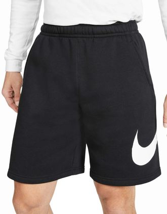 Nike Mens Nike Mens Shorts Summer Sportswear Club Graphics Relaxed Fit Comfort Half Pants - Black - Size: 32/30/31