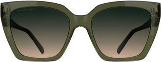 Kendra Scott Dira 56mm Gradient Tea Cup Sunglasses in Khaki at Nordstrom