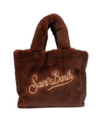 MC2 Saint Barth Off-White Colette Soft Fur-19M12 EMB Faux Fur Tote Bag