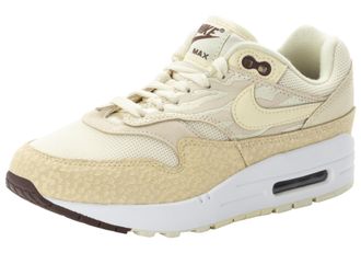 Nike Sneaker NIKE SPORTSWEAR WMNS AIR MAX 1 87, Damen, Gr. 36,5, coconut milk, alabaster, saturn gold, wei&szlig;, Leder, Textil, Schuhe Sneaker