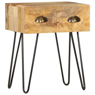 vidaXL Mesita De Noche De Madera Maciza De Mango 40x30x50 Cm Vidaxl