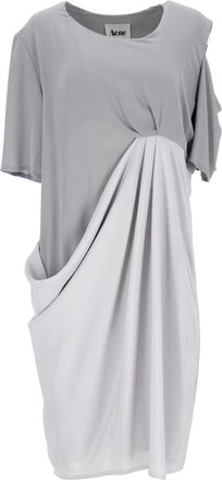Acne Studios Acne Studios asymmetrische gedrapeerde jurk in grijs polyester