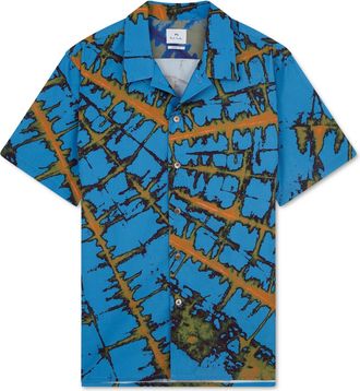 Paul Smith Mens Abstract Print Camp Shirt