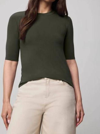 Splendid Bamboo Quarter Sleeve Tee In Green Spruce