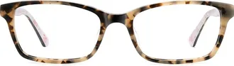 Kate Spade New York jackeline 50mm rectangular reading glasses in Havana Pattern at Nordstrom