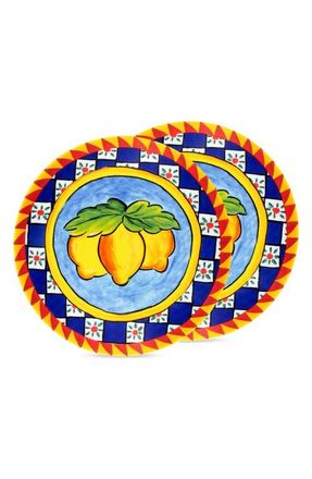 Dolce & Gabbana Carretto Lemon Set of 2 Dessert Plates in Yellow at Nordstrom