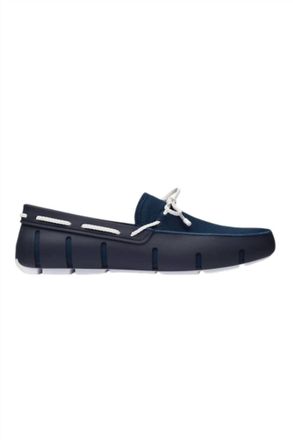 Swims Mens Braided Lace Loafers In Navy & White