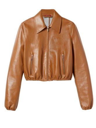 Gucci Leather Bomber Jacket