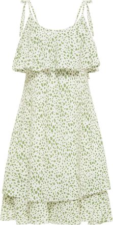 Izia midi-jurk Dames Gebroken wit groen