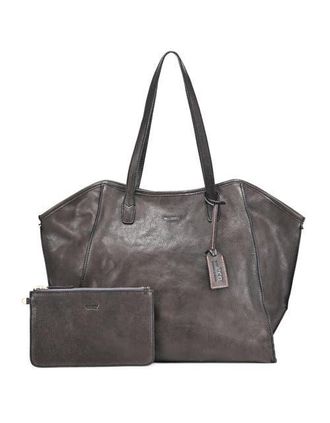 OLD TREND Iris Genuine Leather Soft Structured Carryall Tote in Grey at Nordstrom