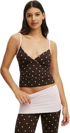 Cotton On Womens Airy Soft Triangle Cami in Smooth Kristy Polkadot at Nordstrom, Size X-Small