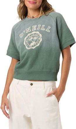 O'Neill Athletic Seal Short Sleeve Fleece Graphic Sweatshirt in Dark Forest at Nordstrom, Size Xx-Large