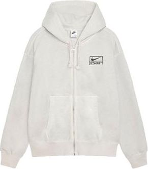 Nike x Stussy SS24 Full-Zip Washed Fleece Hoodie Light Bone FZ9990-072