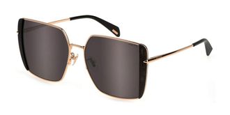 Police SPLL37E STAGEDIVE 12 300X Womens Sunglasses Gold Size 56