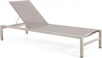 Konte Design Lote de 4 tumbonas reclinables de aluminio y textileno color topo