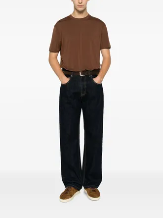 Tom Ford Lyocell Ribbed Crewneck T-Shirt - Brown