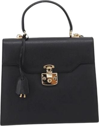 Gucci Pre-owned Vintage Handbag - Dames - Vintage Handtas - Zwart - ONE Size - Leer - Vintage