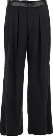 Juun.J Wollen broek met riem - Heren - Wijde Broeken - Blauw - S - Wol - Broeken