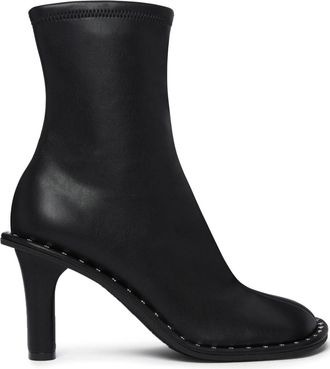 Stella McCartney Ryder 85mm asymmetric-toe boots - women - Other fibres - 37.5 - Black