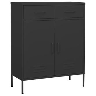 vidaXL Vidaxl - Armario De Almacenamiento Gris Antracita 80x35x101,5 Cm Acero