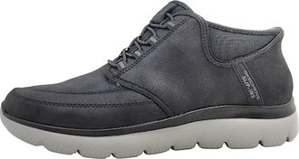 Skechers Mens Summits Siegul Slip-On Sneakers, Black Suede/Charcoal Trim, 10.5 UK