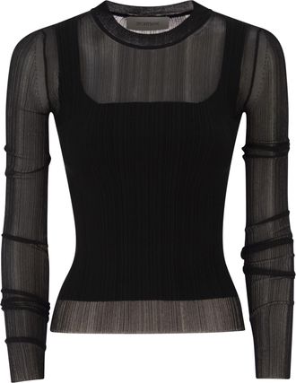 Sportmax Sportmax Spxbuono Trompe Loeil Viskosepullover