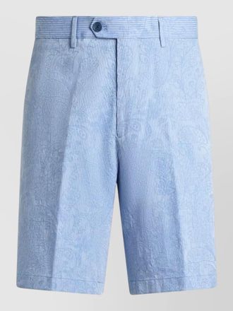 Etro striped cotton tailored bermuda shorts
