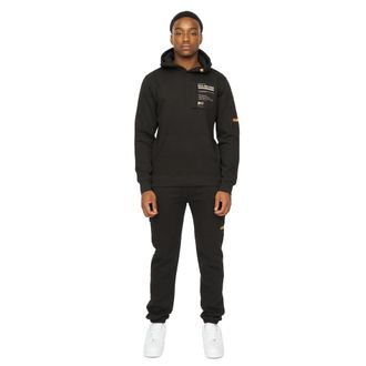 Duck and Cover Mens Adamsberg Hoodie And Joggers Set (Black) - Size Large