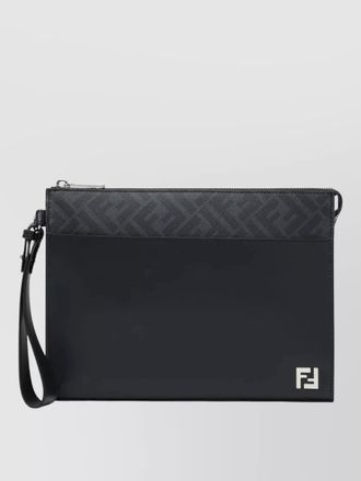 Fendi bifold wallet and cardholder two tone wrist strap