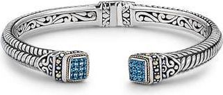 Samuel B. Woven Pav&eacute; Tipped Bangle in Blue Topaz at Nordstrom Rack