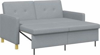 vidaXL Sof&aacute; Cama Desplegable Gris Claro 154 X 94,5 X 80,5 Cm Vidaxl