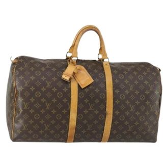 Louis Vuitton Pre-owned Weekend Bags, unisex, Brown, Size: ONE SIZE Pre-owned Vintage Canvas Weekend Bag
